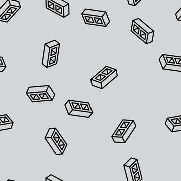 Block brick line vector seamless pattern イラスト素材