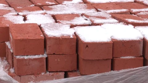 Block of bricks at building brick houses Stock Footage 237213428