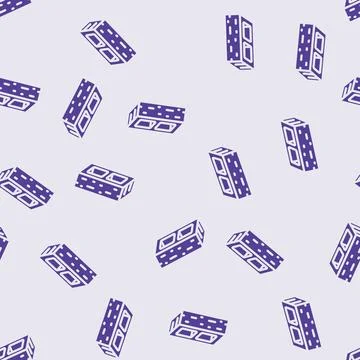 Block cement glyph vector seamless pattern Illustrazione stock