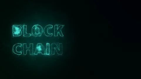 Block Chain attack title with plexus effect. Connected lines with dots. Lines Stock Illustration