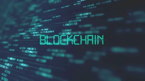 Block chain. blockchain Technology concept Vídeo Stock 271099627