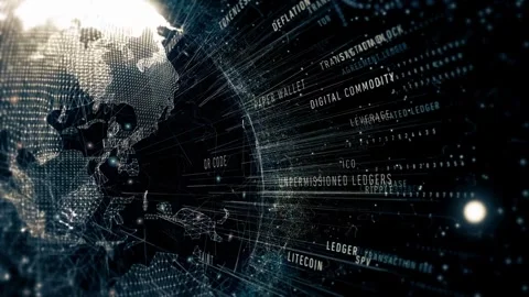 Block chain. blockchain Technology concept Video stock 271100194