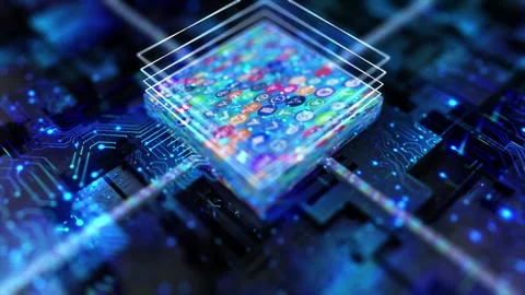 Block chain. blockchain Technology concept Vídeo Stock 271100322