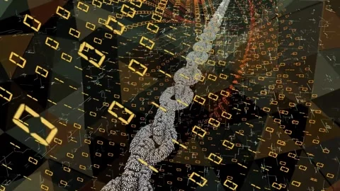 Block chain. blockchain Technology concept Stock Footage 271100484