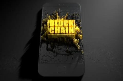 Block Chain Cloner Smartphone 스톡 일러스트