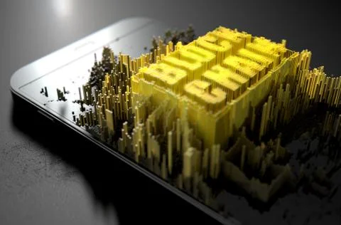 Block Chain Cloner Smartphone 스톡 일러스트
