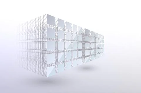 Block chain concept. Big data. Data Sorting. From chaos to system. Artificial Stock Illustration