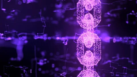 Block chain concept for connection of network nodes or computers Stock Footage 107250162