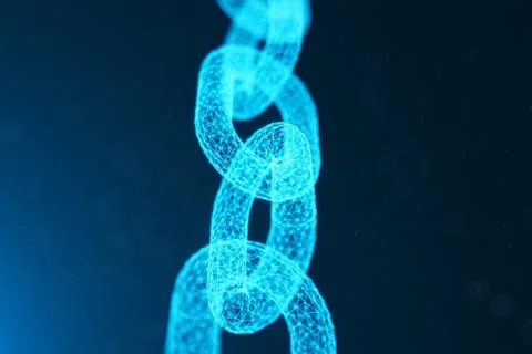 Block chain concept, digital block chain technology. Cryptocurrency, concept of 스톡 일러스트