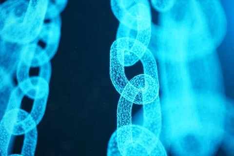 Block chain concept, digital block chain technology. Cryptocurrency, concept of Stockillustratie