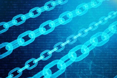 Block chain concept, digital block chain technology. Cryptocurrency, concept of 스톡 일러스트