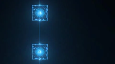 Block chain concept. Illustrazione stock