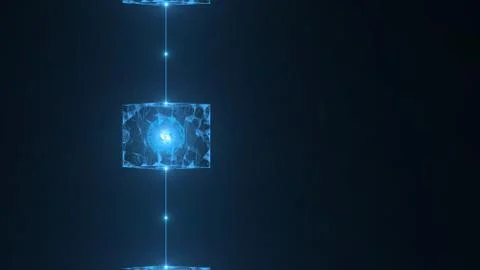 Block chain concept. Illustrazione stock