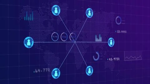 Block chain concept. Illustrazione stock