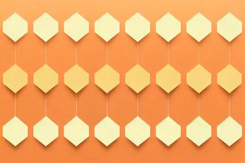 Block chain concept of many blue squares on a dark blue background. 스톡 일러스트