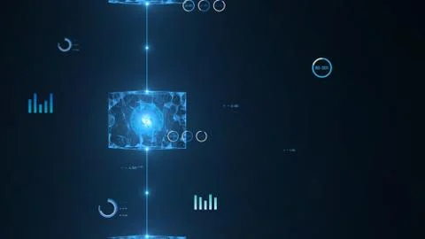 Block chain concept. 스톡 사진