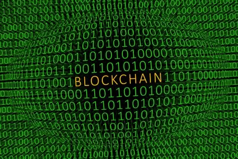 Block Chain Encryption Stock Illustration