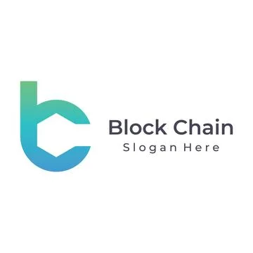 Block chain logo template design.Geometric block chain with hexagons, moder.. Stock Illustration