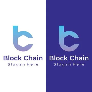 Block chain logo template design.Geometric block chain with hexagons, moder.. Stock Illustration