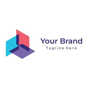 Block chain logo template design.Geometric block chain with hexagons, moder.. 스톡 일러스트