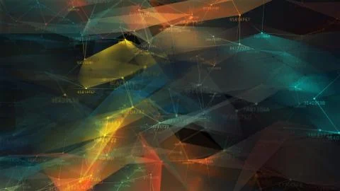 Block chain network and programming concept Illustrazione stock