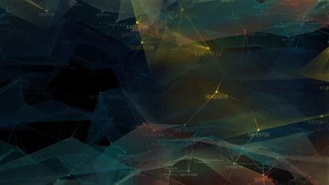 Block chain network and programming concept Stock Illustration