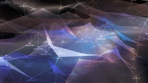 Block chain network and programming concept Stock Illustration