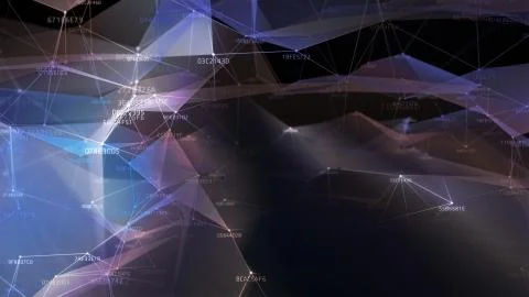 Block chain network and programming concept Illustrazione stock