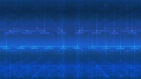 Block chain network and programming concept Stockillustratie