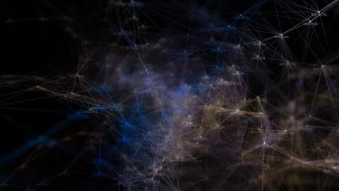 Block chain network and programming concept Illustrazione stock