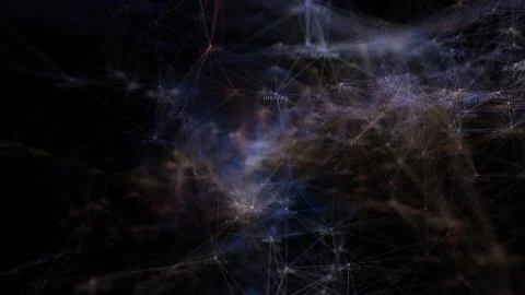 Block chain network and programming concept Illustrazione stock