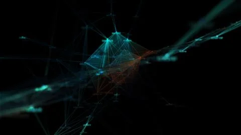 Block chain network and programming concept Stock Illustration