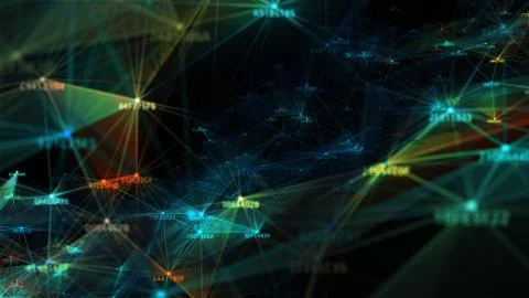 Block chain network and programming concept 스톡 일러스트