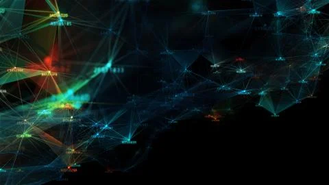 Block chain network and programming concept Illustrazione stock