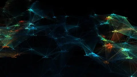 Block chain network and programming concept Stock Illustration