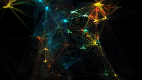 Block chain network and programming concept Stockillustratie