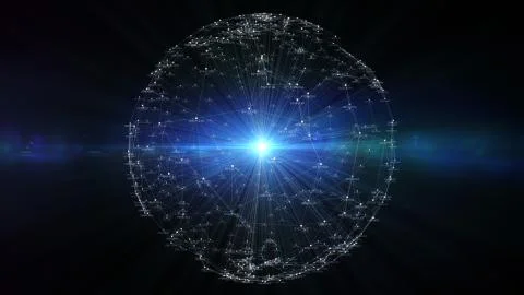 Block chain network and programming concept Stock Illustration