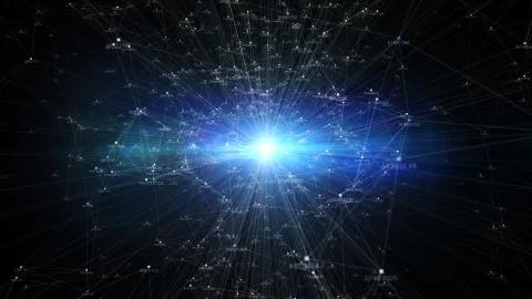 Block chain network and programming concept Stockillustratie