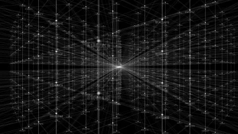 Block chain network and programming concept Illustrazione stock