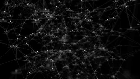 Block chain network and programming concept Stockillustratie