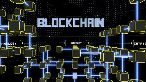 Block chain network concept Stock Illustration