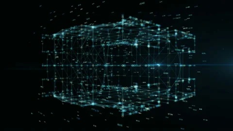 Block chain network Stock Footage 88644905