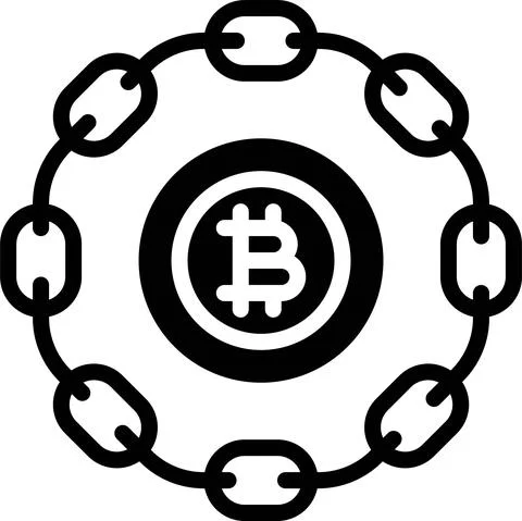 Block Chain Network icon, Cryptocurrency related vector Stock Illustration