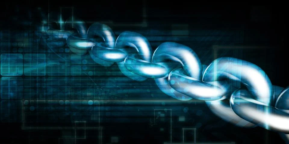 Block Chain Security 스톡 일러스트