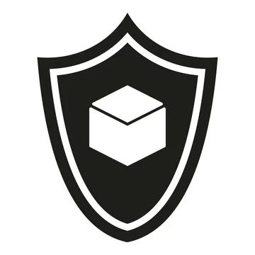 Block chain shield icon simple vector. Digital crypto Stock Illustration