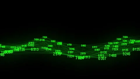 Block chain technology concept. Abstract digital matrix background . Stock Footage 275196041