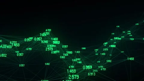 Block chain technology concept. Abstract digital background with matrix. Stock Footage 275196188