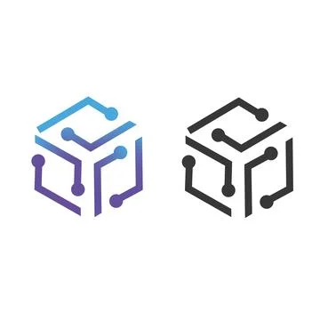 Block chain technology crypto currency tech futuristic network connection node i Stock Illustration