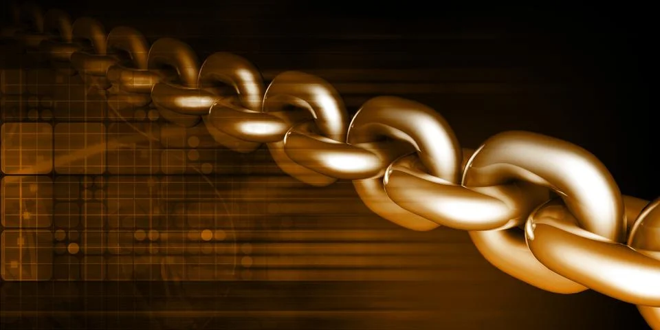 Block Chain Technology Stock Illustration