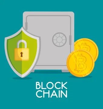 Block chain tecnology concept 스톡 일러스트